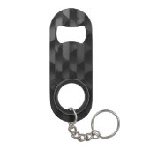 zwart geometrisch patroon mini flessenopener (Achterkant)