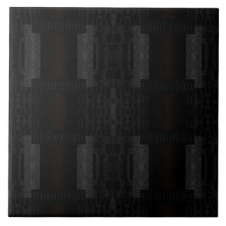 Zwart geometrisch patroon – modern minimalistisch  tegeltje