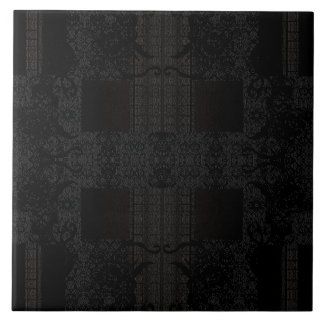 Zwart geometrisch patroon – modern minimalistisch  tegeltje