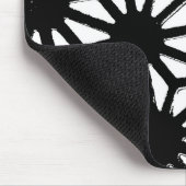 Zwart geometrisch patroon muismat (Hoek)