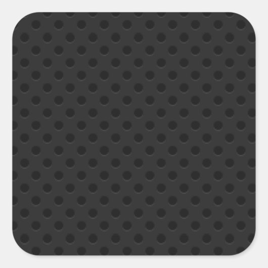Zwart geperforeerde pingatvezel vierkante sticker (Voorkant)