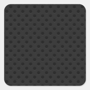 Zwart geperforeerde pinhole vezel vierkante sticker