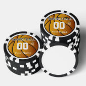 Zwart Gepersonaliseerd Basketbal Pokerchips (Opstapeling)