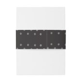 Zwart Gepersonaliseerd Bruiloft Uitnodiging Belly  Uitnodigingen Wikkel (Achterkant Voorbeeld)