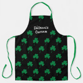 Zwart gepersonaliseerd | SHAMROCK Schort (Voorkant)