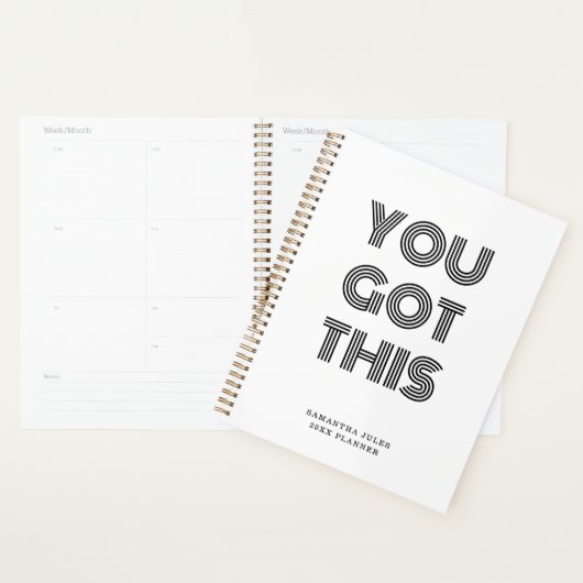 Zwart-gepersonaliseerd U HEBT DEZE Motivatie Pl Planner (Display)