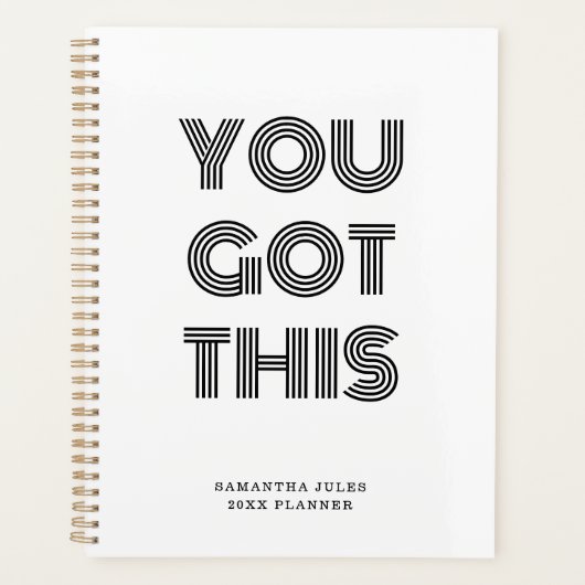 Zwart-gepersonaliseerd U HEBT DEZE Motivatie Pl Planner (Voorkant)