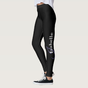 Zwart gepersonaliseerde kleding leggings