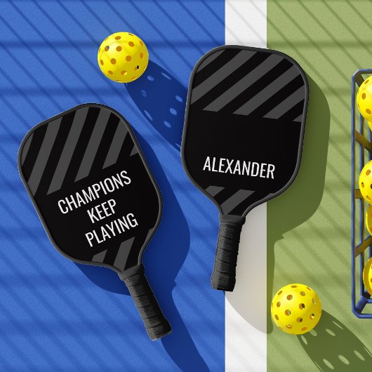 Zwart gepersonaliseerde pickleball paddle