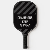Zwart gepersonaliseerde pickleball paddle (Voorkant)