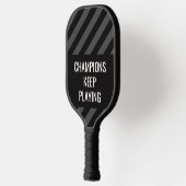 Zwart gepersonaliseerde pickleball paddle (Links)