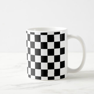 Zwart geruit patroon koffiemok