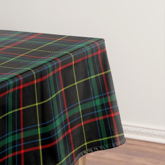 Zwart geruit tartan tafelkleed (Voorbeeld)