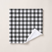 Zwart geruite Buffel Check Pattern Bad Handdoek (Wasdoekje)