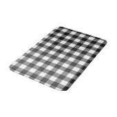 Zwart geruite Buffel Check Pattern Badmat (Gekanteld)