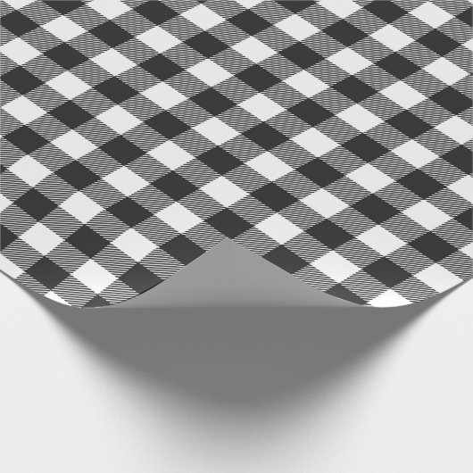 Zwart geruite Buffel Check Pattern Cadeaupapier (Hoek)