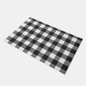 Zwart geruite Buffel Check Pattern Deurmat (Schuin)