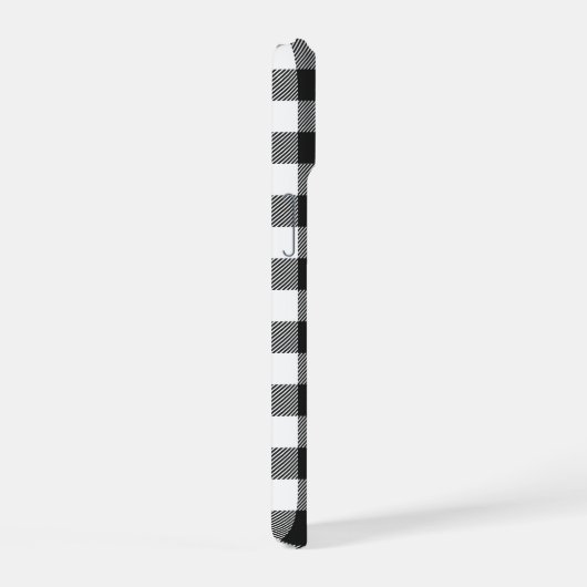 Zwart geruite Buffel Check Pattern iPhone 15 Hoesje (Rechterkant)