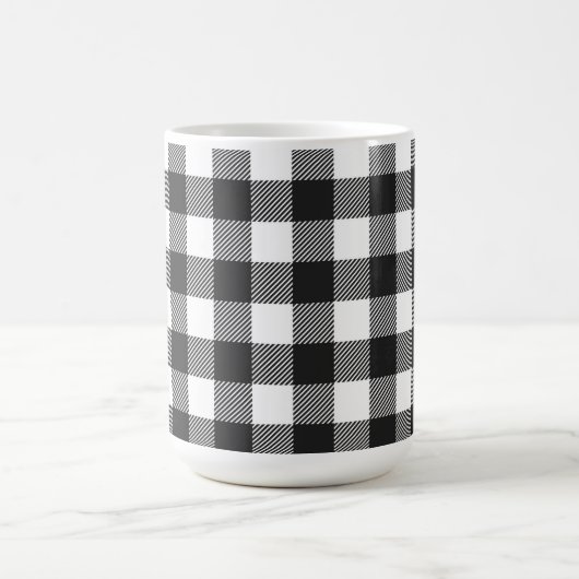 Zwart geruite Buffel Check Pattern Koffiemok (Center)