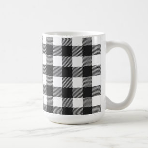 Zwart geruite Buffel Check Pattern Koffiemok