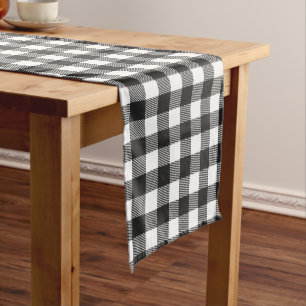Zwart geruite Buffel Check Pattern Medium Tafelloper