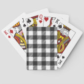 Zwart geruite Buffel Check Pattern Pokerkaarten (Achterkant)