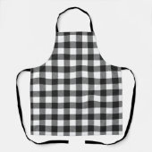 Zwart geruite Buffel Check Pattern Schort (Voorkant)