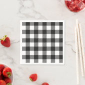 Zwart geruite Buffel Check Pattern Servet (Insitu)
