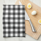 Zwart geruite Buffel Check Pattern Theedoek (Quarter Fold)