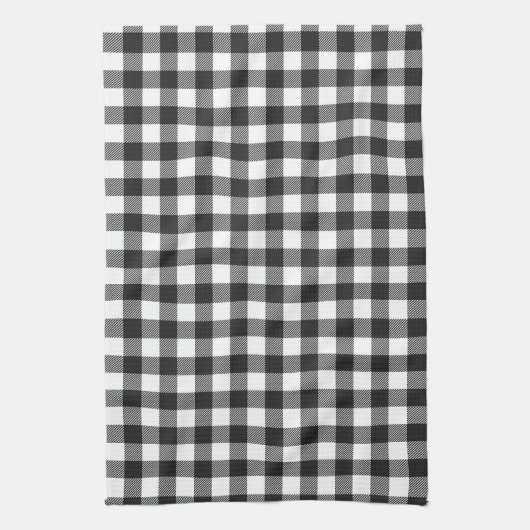 Zwart geruite Buffel Check Pattern Theedoek (Verticaal)