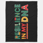 Zwart Geschiedenis Erfgoed Plush Throw Fleece Deke (Voorkant)