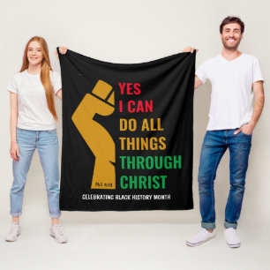 ZWART GESCHIEDENIS Ja, ik kan Christelijk Fleece Deken