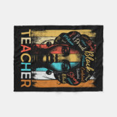 Zwart Geschiedenis Leraar Afro-Amerikaanse Vrouwen Fleece Deken (Voorkant (Horizontaal))