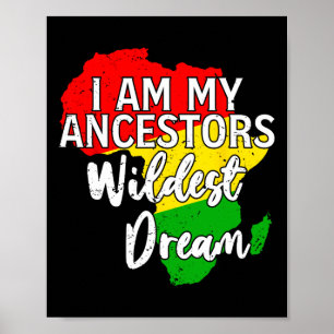 Zwart Geschiedenis Maand Afro-Amerikaans Blm Junet Poster