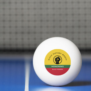 Zwart Geschiedenis Maand Afro-Amerikaanse gebogen Pingpongballen