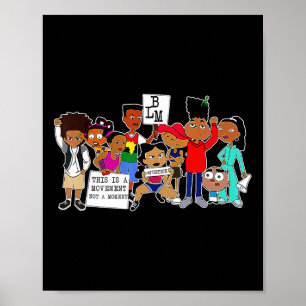 Zwart Geschiedenis Maand Blm Zwart Leeft Probleem Poster