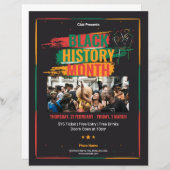 Zwart Geschiedenis Maand Flyer Sjabloon (Voorkant / Achterkant)