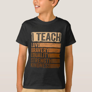 Zwart Geschiedenis Maand Kleding Ik geef les Zwart T-shirt