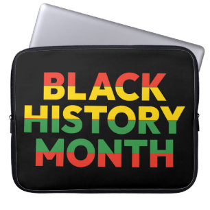 Zwart Geschiedenis Maand Laptop Sleeve 15 inch