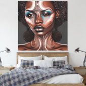 Zwart Geschiedenis Maand Melanine Meisje Magic Que Canvas Afdruk (Insitu (Slaapkamer))