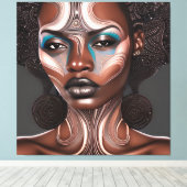 Zwart Geschiedenis Maand Melanine Meisje Magic Que Canvas Afdruk (Insitu (Houten vloer))