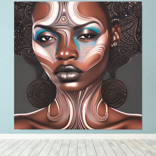 Zwart Geschiedenis Maand Melanine Meisje Magic Que Canvas Afdruk (Insitu (Houten vloer))