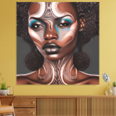 Zwart Geschiedenis Maand Melanine Meisje Magic Que Canvas Afdruk (Insitu (Woonkamer))