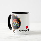 Zwart Geschiedenis MaandKoffie Mok (Voorkant links)