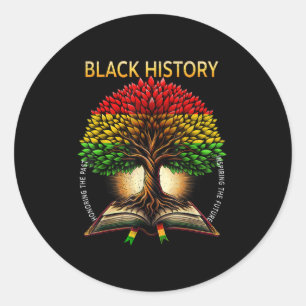 Zwart Geschiedenis Trots Zwart Geschiedenis Cultuu Ronde Sticker