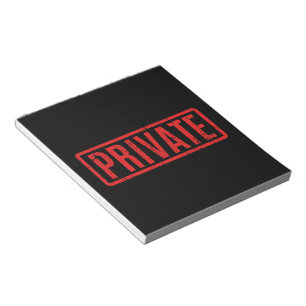 Zwart gestempeld privé Notitieblok