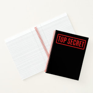 Zwart gestempeld Top Secret Notitieboek