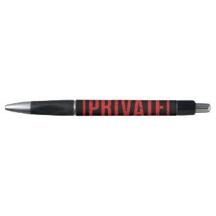 Zwart gestempelde privé pen