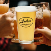 Zwart gestileerde bruiloft Groomsman Glas