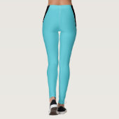 Zwart gestreept op turquoise Leggings (Achterkant)